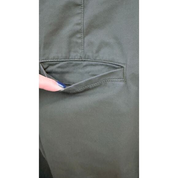 Gap Womens Straight Up Khaki Army Green Stretch Cotton Twill Flat Front Pocket 6 - Picture 5 of 8